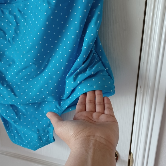 Catalina Blue White Polka Dot Swimwear Size 3X - Picture 6 of 15